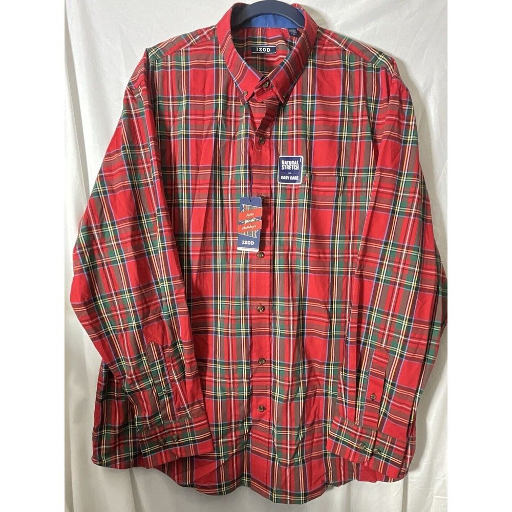 New Mens Izod Long Sleeve Feels Like The Holidays Shirt Size XL